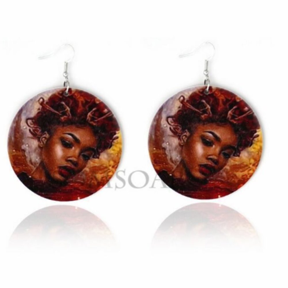 ❤ 4/$15❤  Urban Wooden Print Earrings